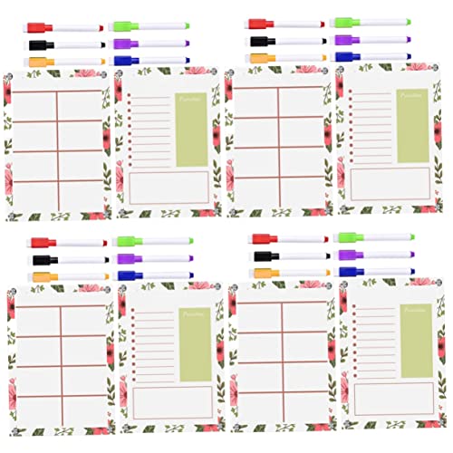 Tofficu 4 Sätze Werbetafel Aus Acryl Aufgabenplanungstafel Menütafel Trocken Abwischbar Trocken Abwischbares Kühlschrankbrett Klares Whiteboard Kühlschrankmagnete Brett Für Kühlschrank von Tofficu