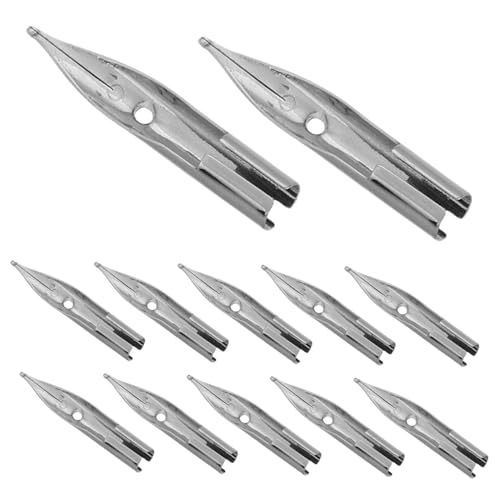 Tofficu 40 Stück Dip-Stift Zubehör für Schreibstifte universelle Stiftspitzen Kalligraphie-Füllfederhalterspitzen Universal-Füllhalterspitzen Stiftspitzen malen Metall Silver Tofficu 40 Stück Dip-Stift Zubehör für Schreibstifte universelle Stiftspitzen Kalligraphie-Füllfederhalterspitzen Universal-Füllhalterspitzen Stiftspitzen malen Metall Silver von Tofficu