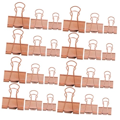 Tofficu 42St Clip-Briefpapier bürobedarf büroklammern papierklammern multifunktionale clips Binder-Clips für Papierdokumente Dateiclips Büro-Dokumentenklammern Metall Rose Gold von Tofficu