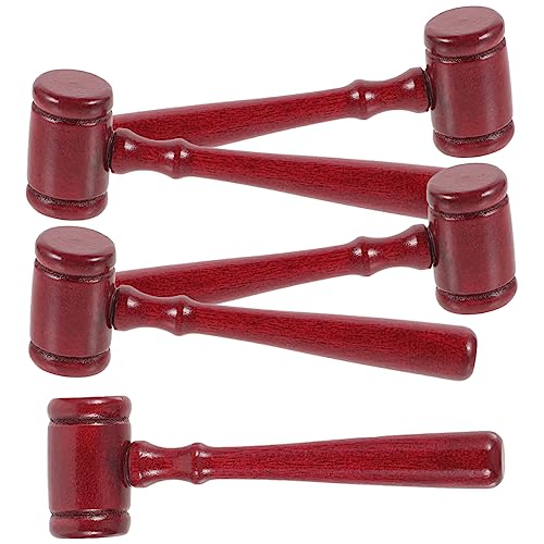 Tofficu 50 Stück Holzhammer Planke Anwaltshammer prop Gerichtshammer-Requisite Personalisierte Schlägel Hammer Richter slico girsch boys the Mini-Beat-Spielzeug Hammerspielzeug Bambus rot von Tofficu