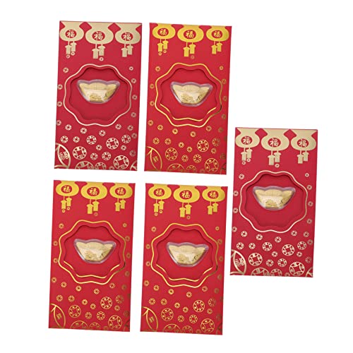 Tofficu 5St roter umschlag des neuen jahres Jahr Dekorationen chinesische Neujahrsdekoration Festival 5x7 chinese new year chinesisch neujahr rotes Paket kreativer roter umschlag Papier von Tofficu