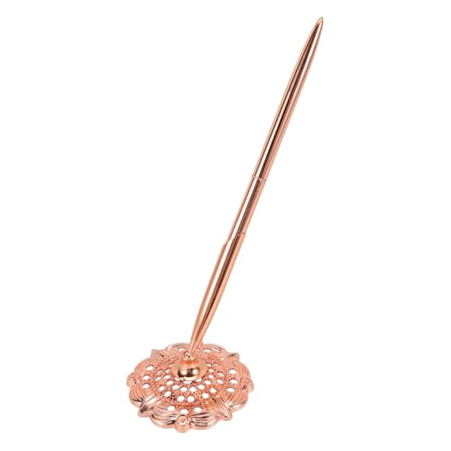 Tofficu Business-signatur-stift Goldener Schreibtisch-organizer Bleistiftspender Für Das Klassenzimmer Stifthalter An Der Wand Bleistiftbecher Stift Für Hotelschilder Metall Rose Gold von Tofficu