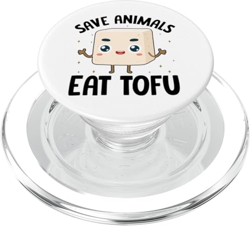 Vegan Vegetarier Design für einen Tofu Fan PopSockets PopGrip für MagSafe von Tofu Vegan Tierwohl Fleischlos Vegetarisch Vegan