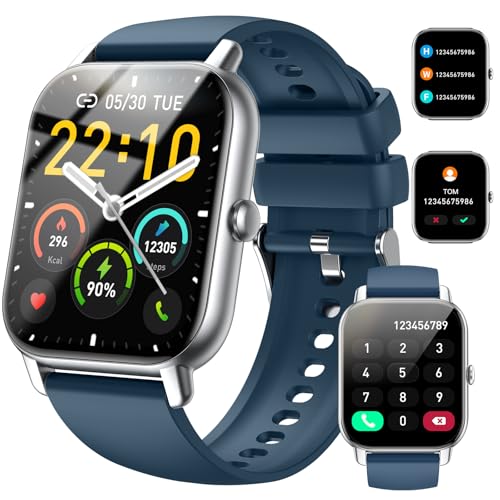 Togala Smartwatch Damen Herren mit Telefonfunktion, 1,96" HD Touch Fitnessuhr mit Pulsuhr und Schlafanalyse Fitness Tracker, Smart Watch mit 113+Sportmodi IP68 Wasserdicht Sportuhr für iOS Andriod von Togala