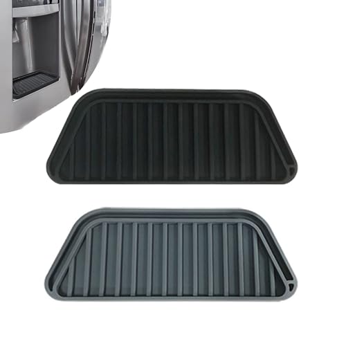 Silikon Tropffänger,Mini Kühlschrank Tropfschale,Tropfkissen aus Silikon,Zuschneidbare Silikon Tropfmatte,Wiederverwendbare Abtropfschale,Kühlschrank Wasserfänger,Silikon Wassersammler 2 Pcs Tokaneit von Tokaneit