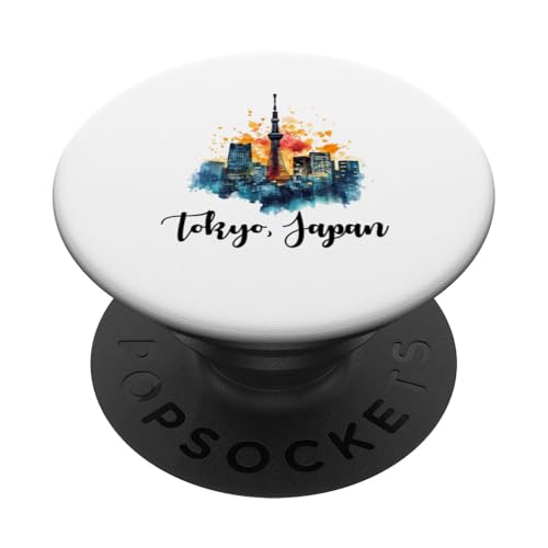 Tokyo Souvenir Japan Retro Vintage Skyline Männer Frauen Junge PopSockets mit austauschbarem PopGrip von Tokyo Japan Souvenir Clothing Apparel