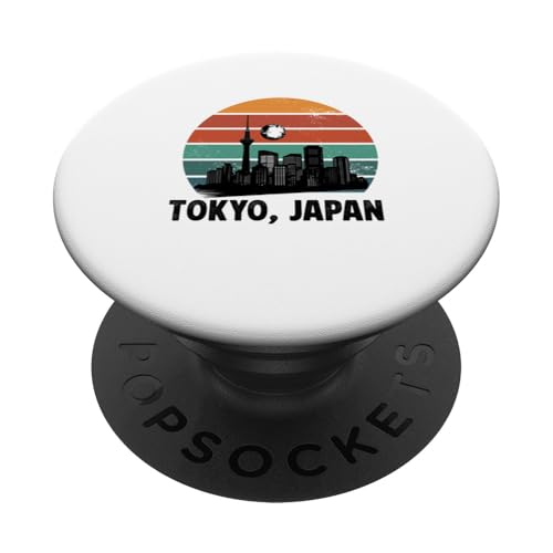 Tokyo Souvenir Japan Retro Vintage Skyline Männer Frauen Junge PopSockets mit austauschbarem PopGrip von Tokyo Japan Souvenir Clothing Apparel