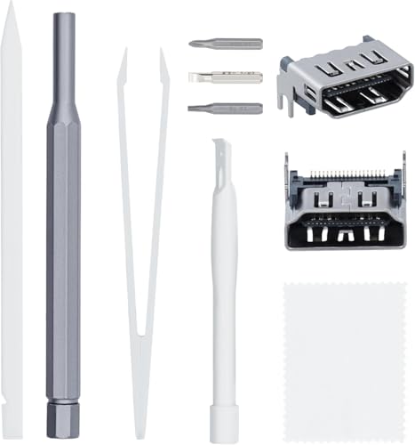 Tolesum 2 Pack HDMI Port Buchse für PS5 Ersatz HDMI Port 、Schnittstelle Anschlussbuchse、Vedio Schnittstelle Repair Kit Tolesum 2 Pack HDMI Port Buchse für PS5 Ersatz HDMI Port 、Schnittstelle Anschlussbuchse、Vedio Schnittstelle Repair Kit von Tolesum