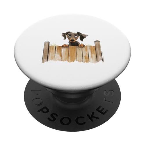 Lustige Tiere süße Hunde Dackel PopSockets Klebender PopGrip von Tolles Design für Hundeliebhaber und Dackelfans