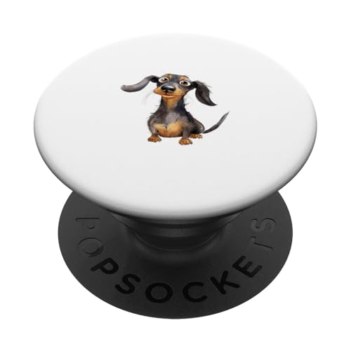 Lustige Tiere süße Hunde Dackel PopSockets Klebender PopGrip von Tolles Design für Hundeliebhaber und Dackelfans