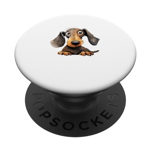 Lustige Tiere süße Hunde Dackel PopSockets Klebender PopGrip von Tolles Design für Hundeliebhaber und Dackelfans