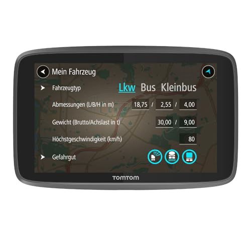 TomTom LKW Navi GO Professional 620 - Sonderziele und Routen für LKW, Stauvermeidung Dank TomTom Traffic, Karten-Updates Europa, Updates über Wi-Fi, hochwertige Halterung (Generalüberholt) von TomTom