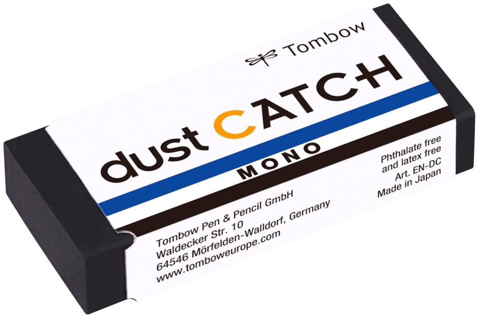 Tombow Kunststoff-Radierer , MONO dust CATCH, , schwarz von Tombow