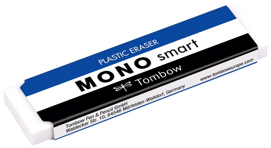 Tombow Kunststoff-Radierer , MONO smart, , weiß, extra schmal von Tombow