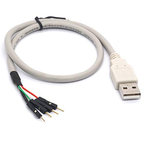 Tomost USB 2.0 auf 2,54 mm Header Pin Kabel Kabel Breadaway – USB 2.0 Typ A Stecker auf 4 Pin 2,54 mm Stecker Adapter von Tomost