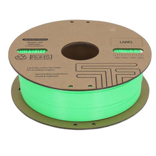 1,75mm PLA Filament, 1kg Spule Hohe Geschwindigkeit 30-600mm/s Grünes 3D Drucker Filament für die Meisten 3D Drucker von Tomotato