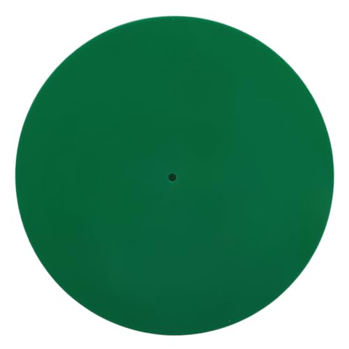 12 Zoll Plattenspielermatte Schallplattenplatte Slipmat, Acryl Plattenspieler Schutzmatte für Heim Plattenspieler (Green) von Tomotato