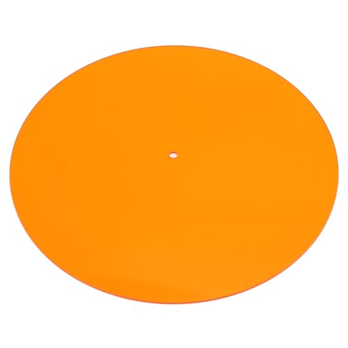 Acryl Plattenspielermatte Reduziert Statische Staubgeräusche, Plattenteller Slipmat, Plattenspieler Plattenmatte für 12-Zoll Vintage Plattenspieler (Orange) von Tomotato