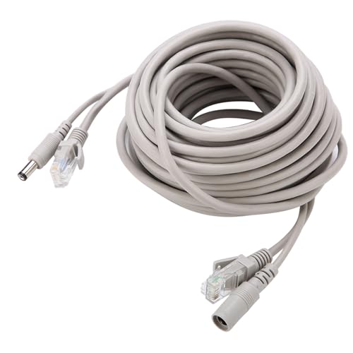 Cat 5-Stromverlängerungskabel, 5–20 M RJ45-Stecker auf 2,1 X 5,5 Mm Strombuchse, für IP-Kameras, NVR-System (10M) von Tomvorks