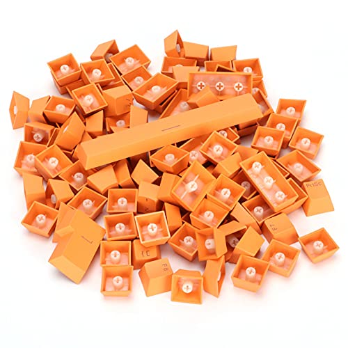 Tomvorks PBT-Tastenkappen, Ergonomisch, ölbeständig, Buntes Tastenkappen-Set für Mechanische Tastatur, 108 Tasten, Videospiel-Tastenkappe (Orange) von Tomvorks