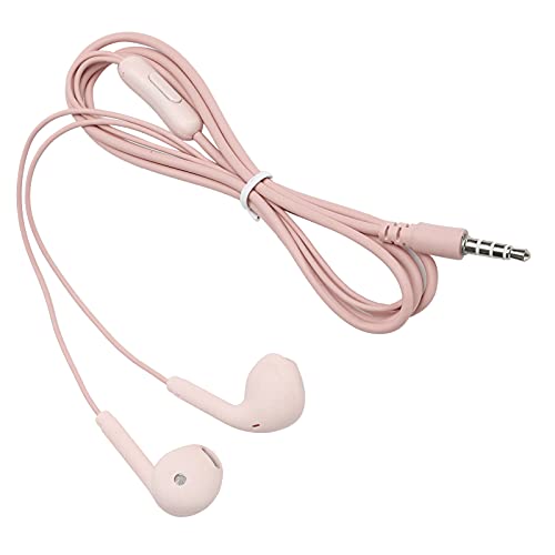 U19 3,5 Mm HiFi-Musikkopfhörer, Kabelgebundener Kopfhörer für Handy, Sport-Kopfhörer, Musik, Kabelgebundener Kopfhörer, Schwarz (Rosa) von Tomvorks