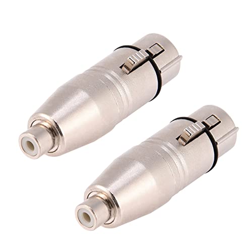 XLR-Stecker, Gehäuse aus Zinklegierung, Hohe Leitfähigkeit, Ideal für Spieler, Mikrofone, Gitarren, Bühnenlampen, 2 Stück von Tomvorks