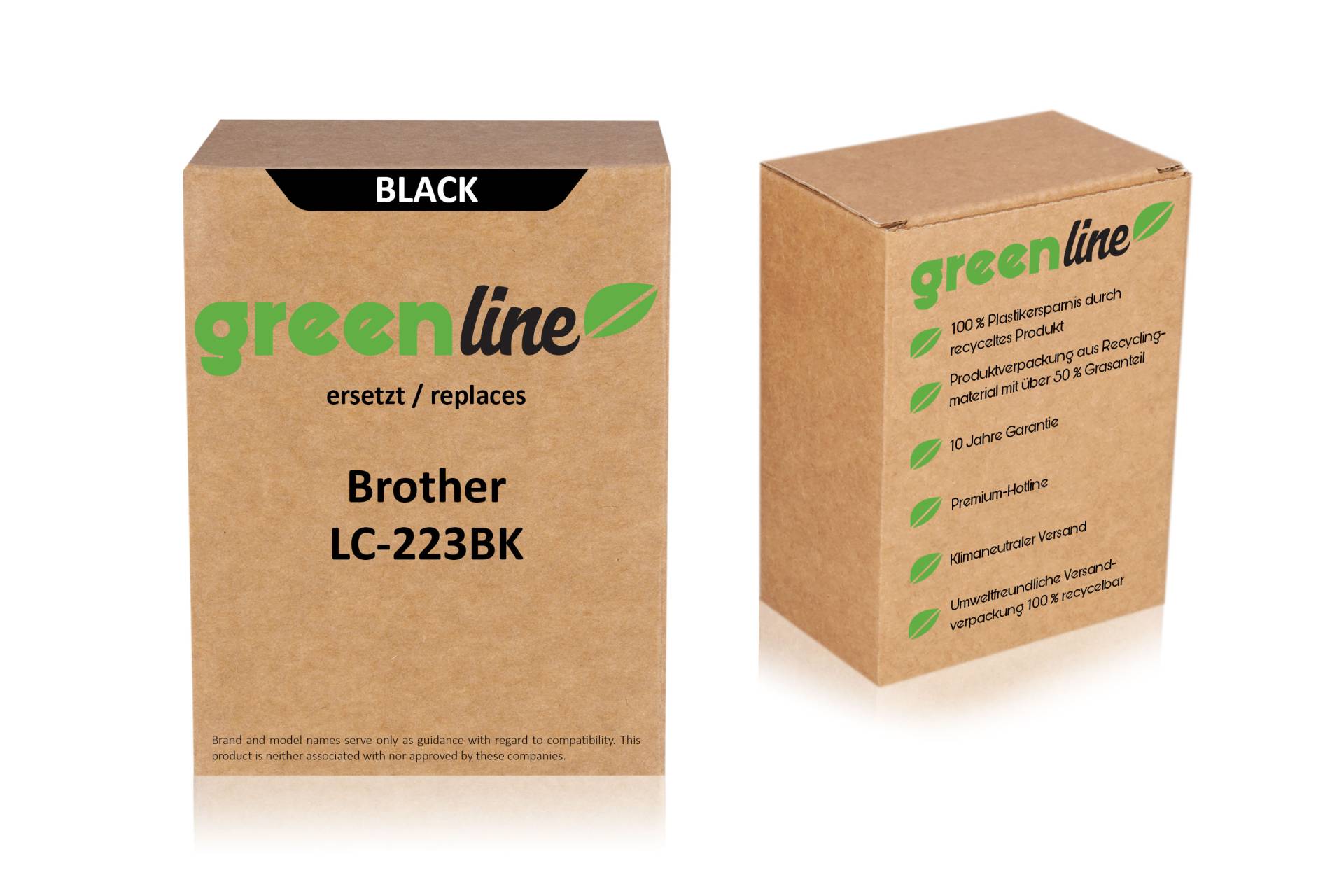 greenline ersetzt Brother LC-223 BK XL Tintenpatrone, schwarz von TonerPartner