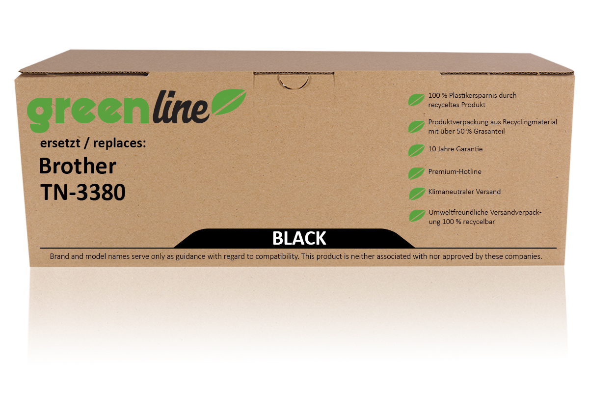 greenline ersetzt Brother TN-3380 Tonerkartusche, schwarz von TonerPartner