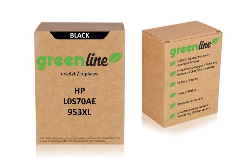 greenline ersetzt HP L0S70AE / 953XL Tintenpatrone, schwarz von TonerPartner