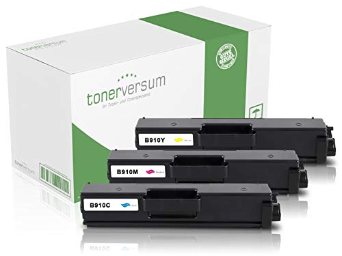 3 Toner kompatibel zu Brother TN-910 Cyan Magenta Gelb für HL-L9310cdw HL-L9310cdwt HL-L9310cdwtt MFC-L9570cdw MFC-L9570cdwt Farblaserdrucker Multipack von Tonerversum