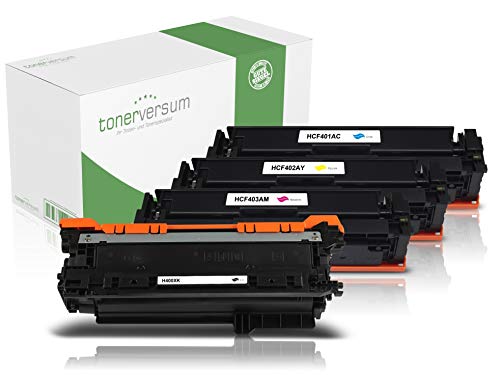 4 XXL Toner kompatibel mit HP CF400X-CF403X Schwarz Cyan Magenta Gelb für HP Color Laserjet Pro M252dw M252n M274dn M274n 201X Multipack von Tonerversum