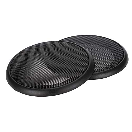 2 stücke Lautsprecher Grills 4in Metall Audio Subwoofer Lautsprecher Abdeckungen Schützende Dekorative Kreis Mesh Abdeckung für Kleine/Auto Lautsprecher(Schwarz + Schwarz) von Tonysa