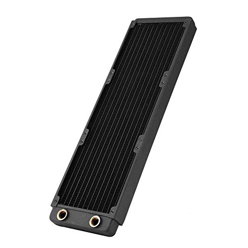 360mm Kupfer Radiator, G1/4 Gewinde Kupfer Heizkörper PC Wasserkühlung Flüssigkeit Wasserkühler Wärmetauscher für PC Wasserkühlung(360mm) von Tonysa