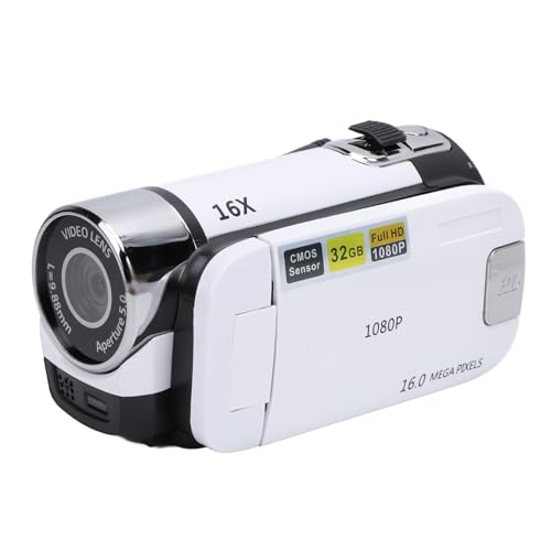 Digitalkamera-Recorder, Videokamera mit 2,4-Zoll-Farbbildschirm, 16 MP 1080P 16-facher Digitalzoom-Videokamera-Camcorder für Reisen mit Fülllicht (Tonysa8bz5t9mgi6-13) von Tonysa