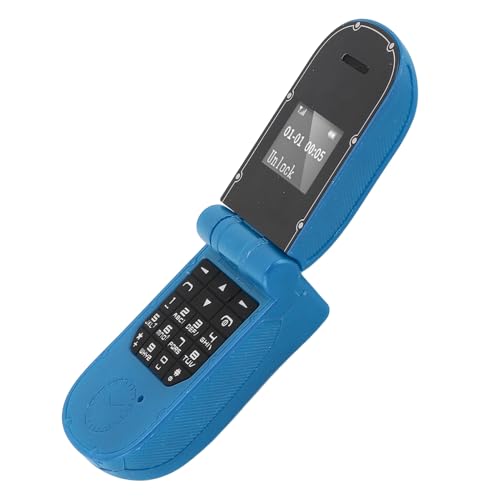 Entsperrtes Kleinstes Klapptelefon, GSM 2G 3G 4G SIM-Karte, Nachrichten-Blacklist, Leichtes Telefon mit BT für und, Stilvolles Design (Blue) von Tonysa