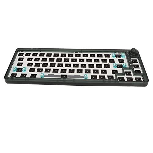 Modulare Mechanische Gaming Tastatur Zum Selbermachen, Modulare DIY Tastatur mit 67 Tasten, Hot Swap fähiger 3 poliger 5 poliger Schalter Programmierbar (Transparentes Grün) von Tonysa