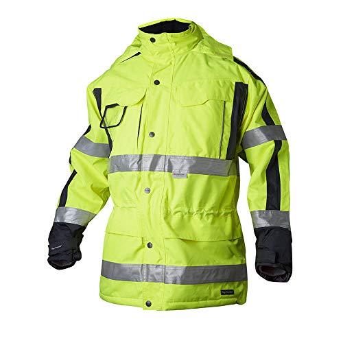 Top Swede 6317-12-04 Modell 6317 Wind und Wasserdichter Parka Jacke, Gelb/Marine, Größe S von Top Swede