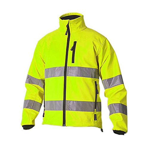 Top Swede 7621-10-07 Modell 7621 Hi Vis Softshell Jacke, Gelb, Größe XL von Top Swede