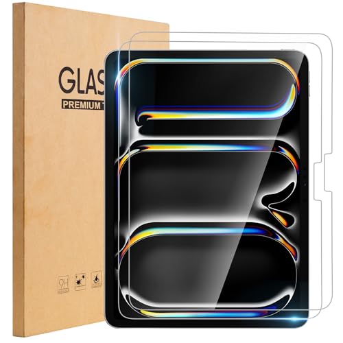 TopEsct 2 Stück Schutzfolie für iPad Pro 11 M4 (2024) Folie, 9H Gehärtetem Displayschutzfolie für iPad Pro 11 Zoll Screen Protector,9H Schutzglas-Klar von TopEsct