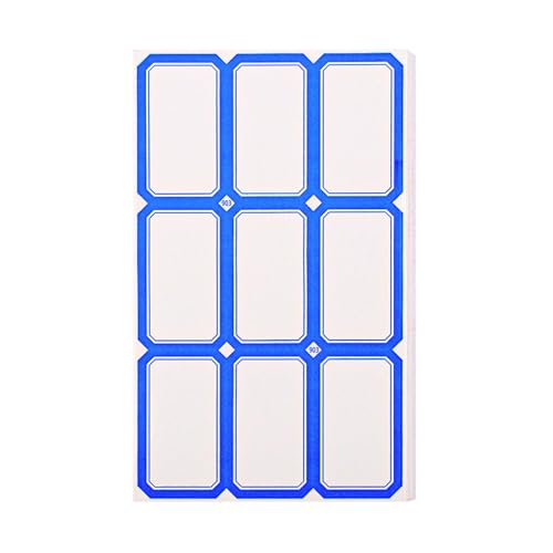 Namensschild-Etiketten, 38 x 68 mm, glänzend, selbstklebend, wasserdicht, Namensschild für Büro, Küche, Lager, Labor, 450 Stück (903 Blau) von TopHomer