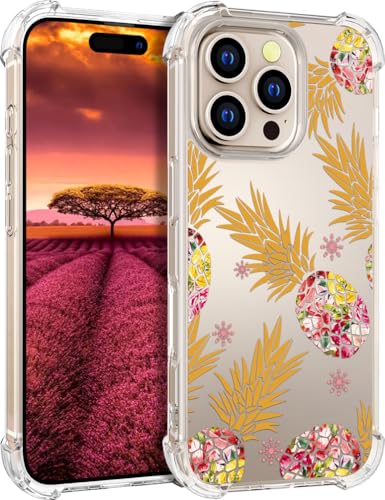 für iPhone 16 PRO Hülle, Transparent Blume Muster Schutzhülle für Frauen Mädchen Kratzfeste Rückseite HandyHülle Case für iPhone 16 PRO Ananas-Design für iPhone 16 PRO Hülle, Transparent Blume Muster Schutzhülle für Frauen Mädchen Kratzfeste Rückseite HandyHülle Case für iPhone 16 PRO Ananas-Design von Topgraph