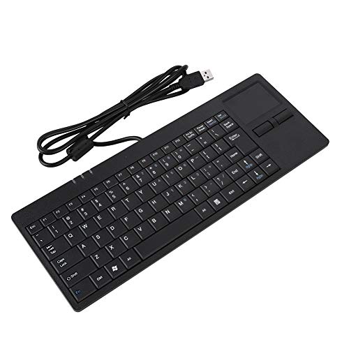 Kabelgebundene USB-Touchpad-Tastatur, kabelgebundene USB-Touchpad-Tastatur K-818 mit integriertem Touchpad und Rutschfester Matte für Desktop-Laptop-Computer von Topiky