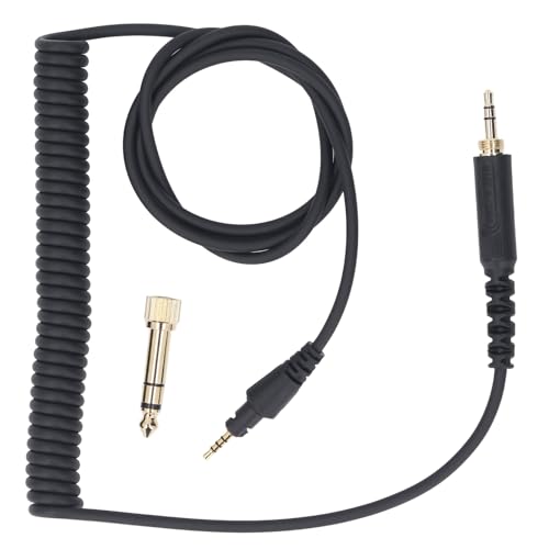 Kopfhörer Soundkabel, 2 M Langes Verlängerungskabel mit 3,5 mm Stecker und 6,3 mm Adapter, für DJ HDJ CUE1 HDJ CUE1BT HDJ X5 HDJ X7 HDJ S7 Langes Federverlängerungs Soundkabel von Topiky