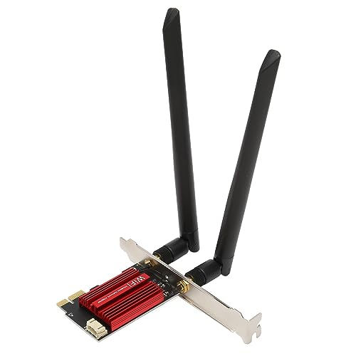 PCIE-Netzwerkkarte, 2,4 G 5 G Dualband BT 4.2 1200 Mbit/s WiFi-Netzwerkkartenmodul für7 8 10 11, Drahtlose Übertragung 1200 Mbit/s Geschwindigkeit für Desktop-PC von Topiky