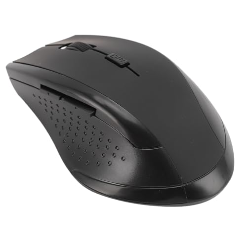 Topiky 2,4 G Kabellose Maus, Tragbare Kompakte Optische Maus mit USB Empfänger, 10 M Arbeitsabstand, für Laptop, Computer, Desktop, PC (Black) von Topiky