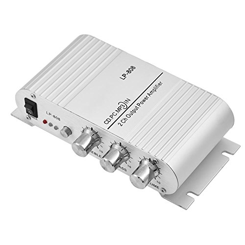 Topiky Audio Verstärker, 20W 2 Kanal HiFi Stereo Bass Endverstärker Digital Amp für Auto Motorrad Heim Topiky Audio Verstärker, 20W 2 Kanal HiFi Stereo Bass Endverstärker Digital Amp für Auto Motorrad Heim von Topiky