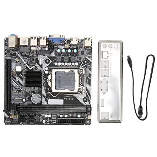 Topiky Desktop Computer Motherboard, LGA 1155 USB2.0 DDR3 NVME WiFi M.2 VGA HD ITX Motherboard, PC Motherboard für Realtek ALC662 Soundchip von Topiky