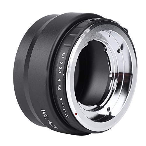 Topiky Kamera Objektiv-Adapterring,DKL-NEX Aluminium Alloy Manuelle Apertur Objektiv Adapter Ring Konverter für DKL Mount Kamera Objektiv für NEX Mount Kamera von Topiky