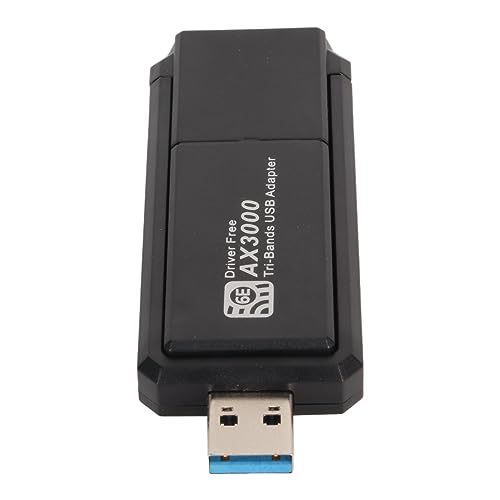 USB WLAN Adapter für PC, WiFi 6E Netzwerkadapter mit Triple Band, 3000 Mbit/s Kabellose USB Netzwerkkarte 2,4 G 5 G 6 G für10 11 von Topiky