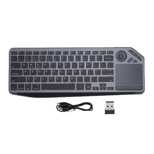 Wireless Touch Tastatur mit Touchpad, Bluetooth Touch TV Taste mit Einfacher Mediensteuerung und 7 Farbbacklight, Multimedia Hotkey 2.4G Bluetooth Dual Modus TV Tastatur für Wireless Touch Tastatur mit Touchpad, Bluetooth Touch TV Taste mit Einfacher Mediensteuerung und 7 Farbbacklight, Multimedia Hotkey 2.4G Bluetooth Dual Modus TV Tastatur für von Topiky